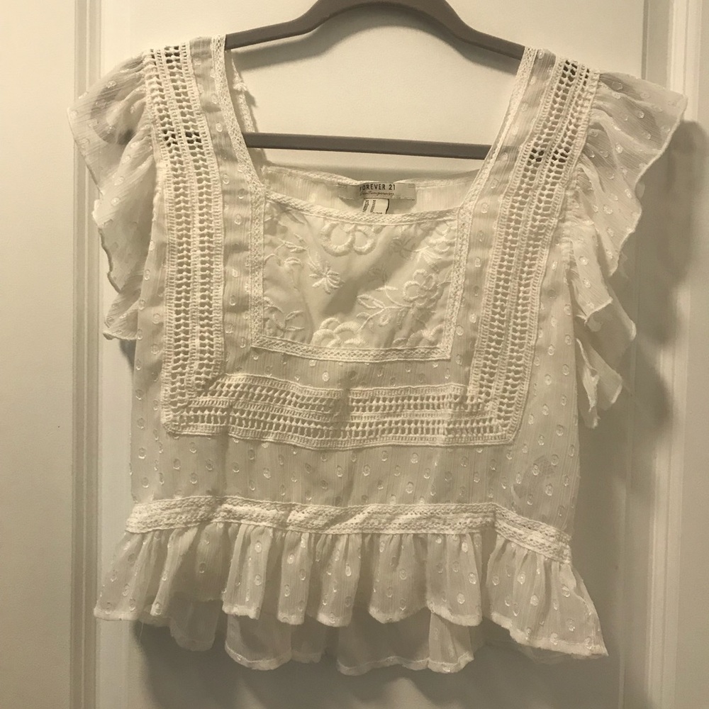 Flowy White Blouse